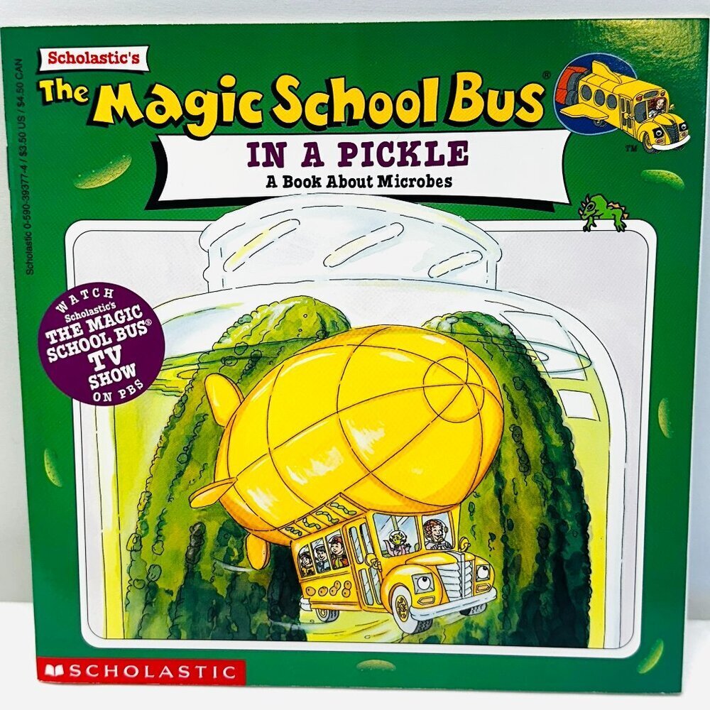 The Magic School Bus in a Pickles A Book About Microbes by Nancy E. Krulik NEW